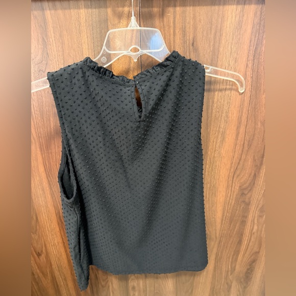 J. Crew Black Clip Dot Sleeveless Blouse - Picture 2 of 4